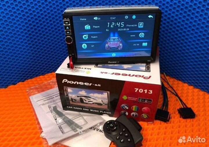 Магнитола Pionner 2 din,экран 7
