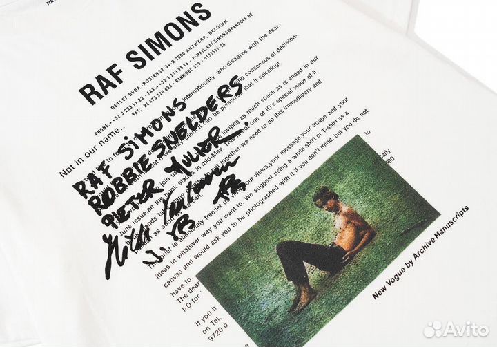 Raf simons футболка