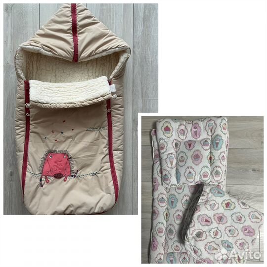 Конверт на овчине в коляску
