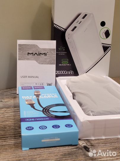 Повербанк на 20000 mah новый чёрный