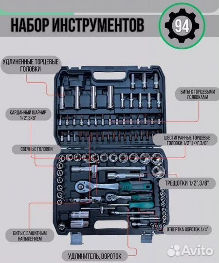 Набор инструментов 94 предмета