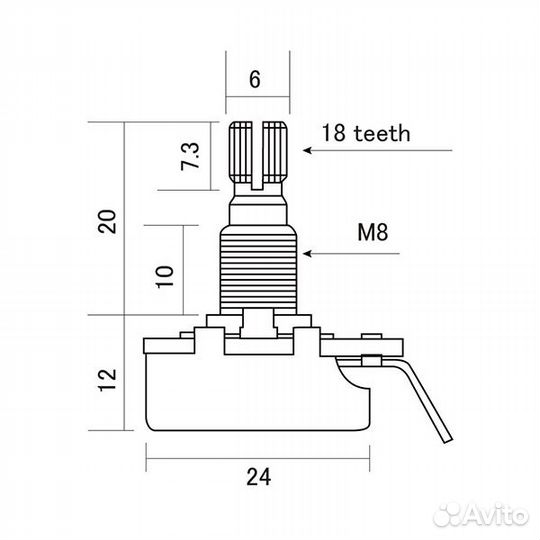 Гитарные потенциометры DiMarzio, Alpha, Dunlop
