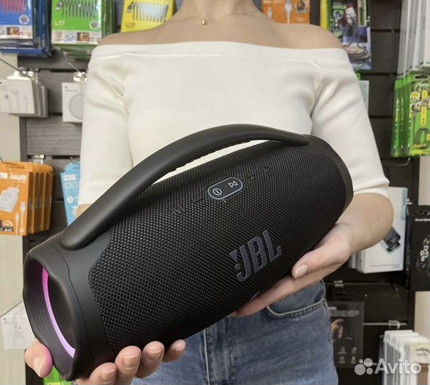 Колонка Блютуз JBL Boombox 3 Большая с подсветкой