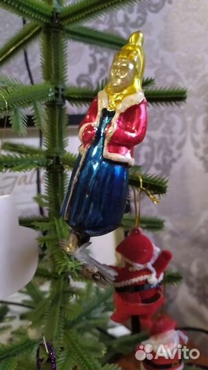 Елочная игрушка СССР Старуха-дворянка