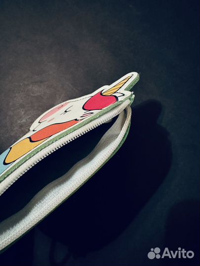 Детский кошелек брелок Единорог на молнии