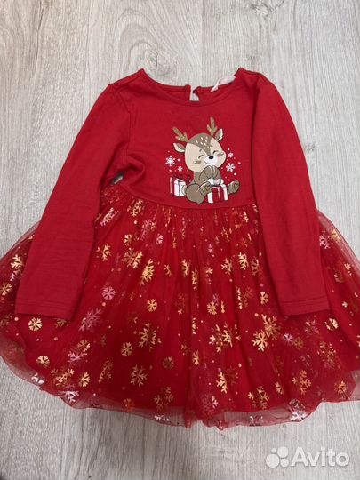 Платье новогоднее на девочку 92