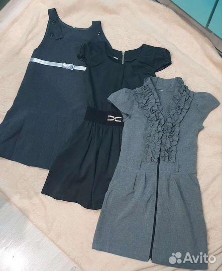 Сарафаны школьные 134,блузки 128