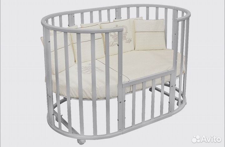 Детская кровать трансформер круглая/овальная