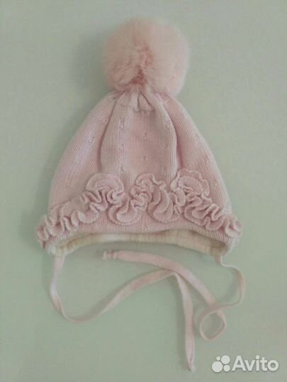 Шапка зима/демисезон на девочку от 0 до 1 года