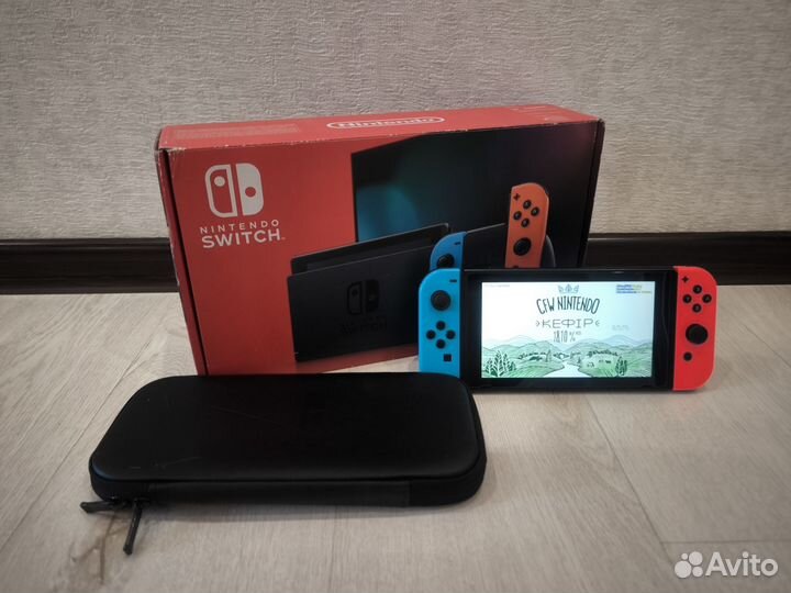 Nintendo switch rev 2 прошита чип + sd128gb