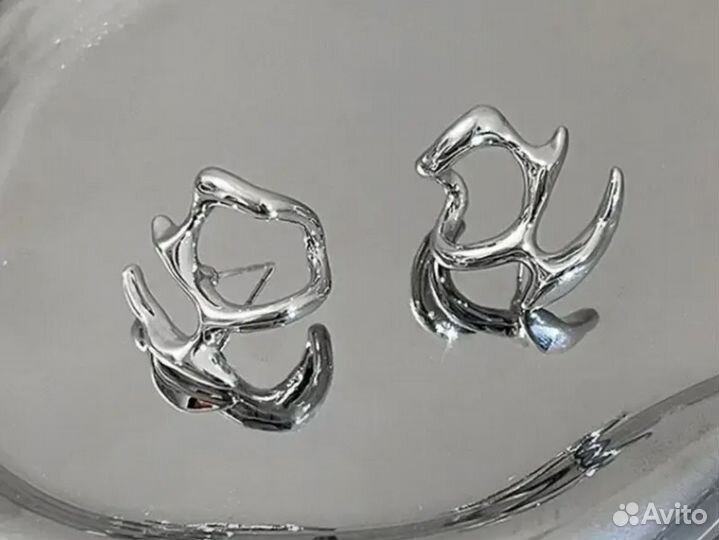 Серьги каффы новые