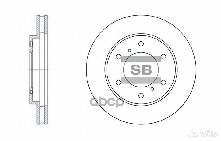 Диск тормозной передний mitsubishi L200 (KB T)