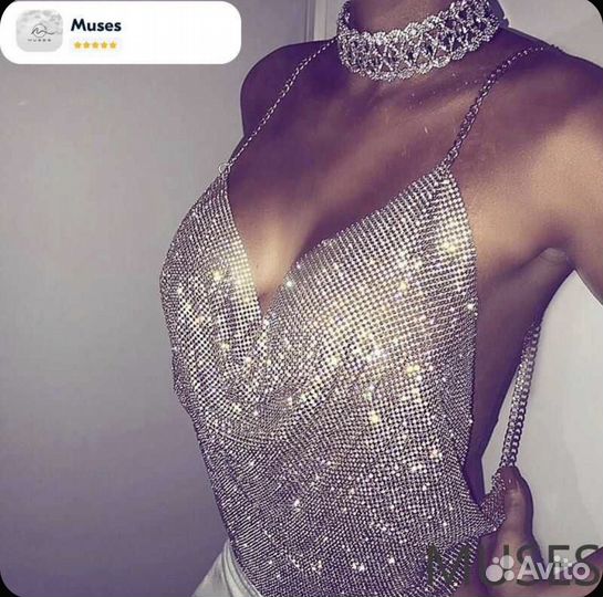 Топ блестящий доя фотосессии