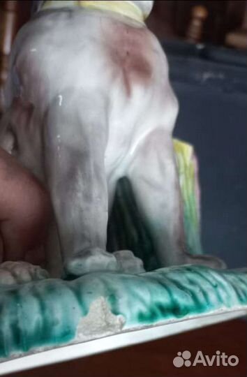 Статуэтка фарфор,фаянс. Собака. Царизм