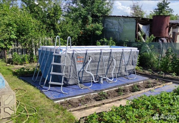 Бассейн 412х201х122см Цвет Ротанг Bestway 56722