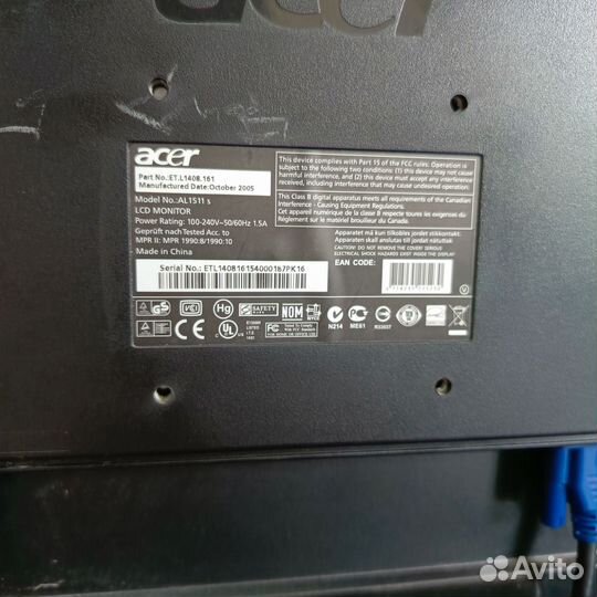 Монитор Acer AL1511