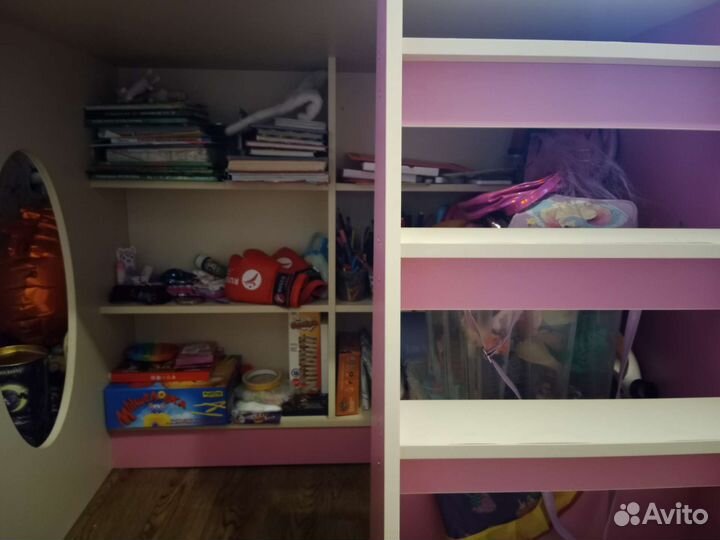 Детская кровать чердак со шкафом б/у