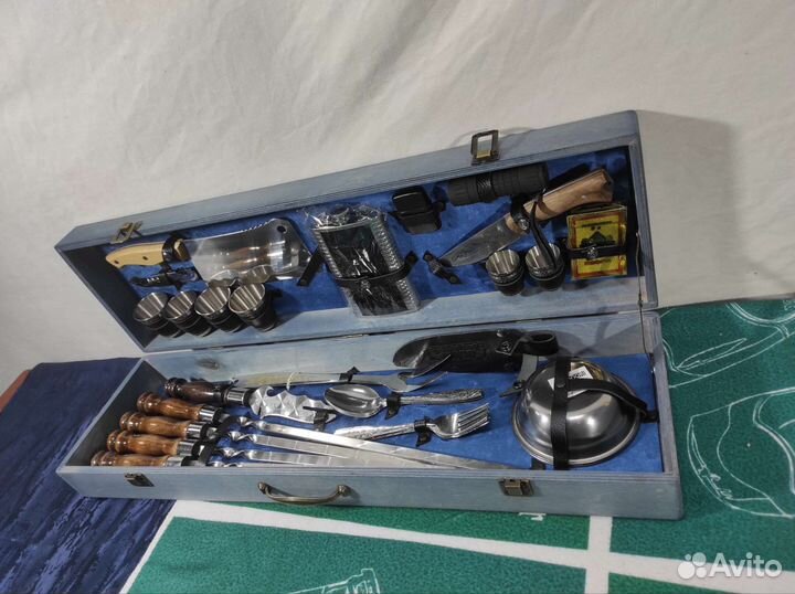 Шашлычный набор подарочный шампура в кейсах