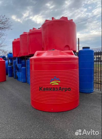 Емкость для воды, бак, 1000/3000л кас от завода