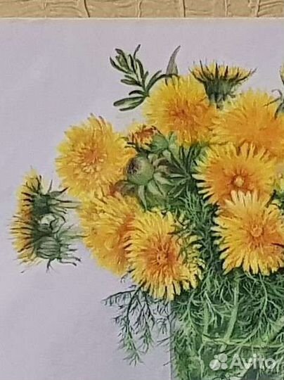 Картина маслом. Одуванчики