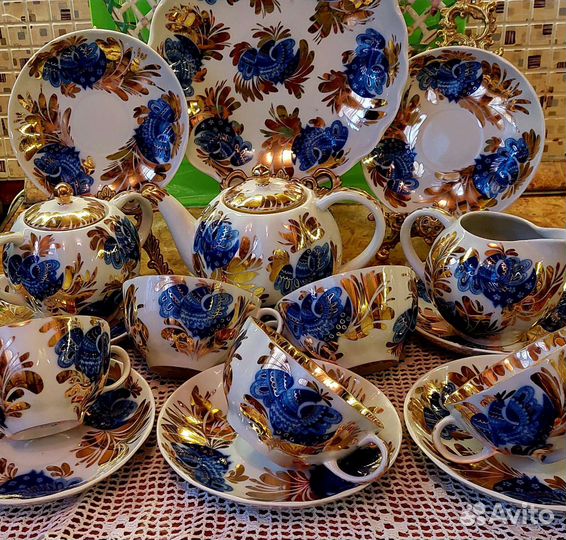 Сервиз чайный Золотой сад, кофейные пары