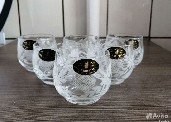 Хрустальные стопки Гусь Хрустальный СССР