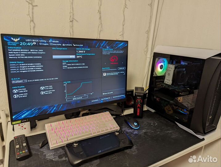 Мощный игровой пк компьютер с монитором lg 144 гц
