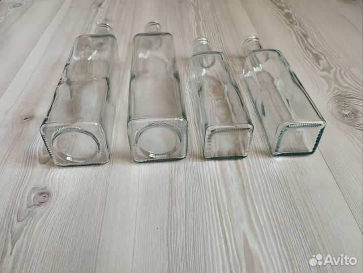 Бутылка стеклянная (4 шт. 0,5 л и 0,25 л)