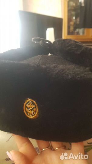 Шапка ушанка мужская форменная из цигейки
