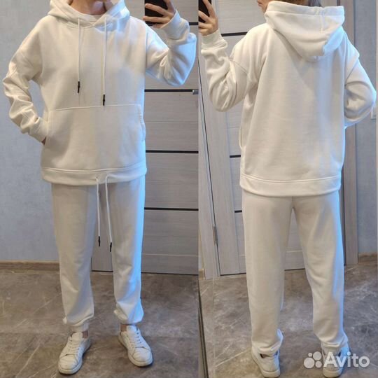 Костюм белый спортивный/кэжл
