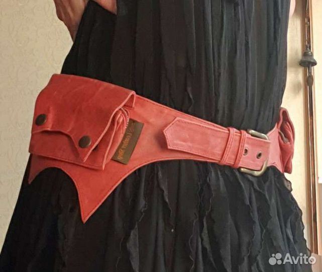 Ремень натуральная кожа в бохо стиле