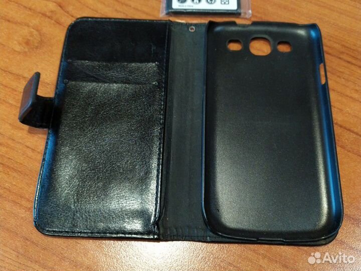 Кожаный чехол и аккумулятор samsung S3