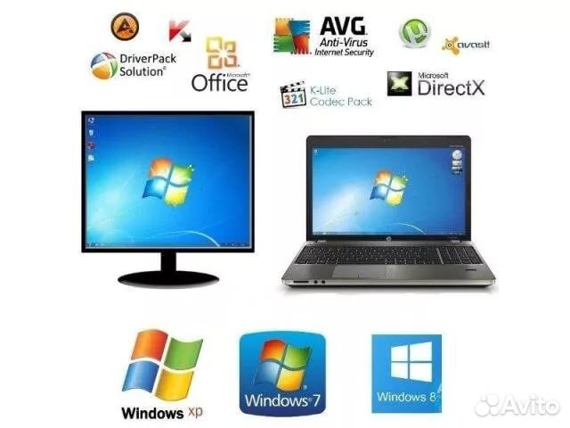 Установка систем, офисных и других программ.Ремонт