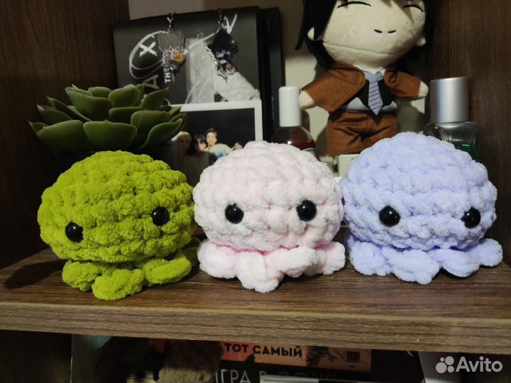 Веселые осьминожки из пряжи