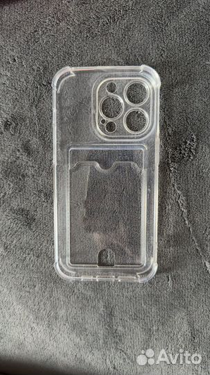 Прозрачный чехол на iPhone 14 pro с кормашком