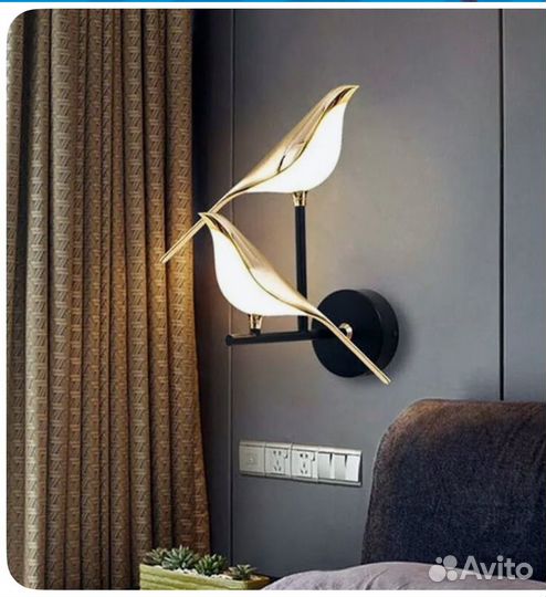 Настенный светильник бра птички