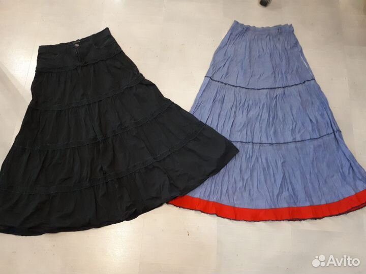 Джинсовые юбки макси 46р