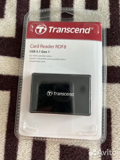 Кардридер Transcend RDF8 черный