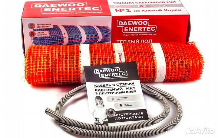 Кабельный мат для теплого пола daewoo enertec