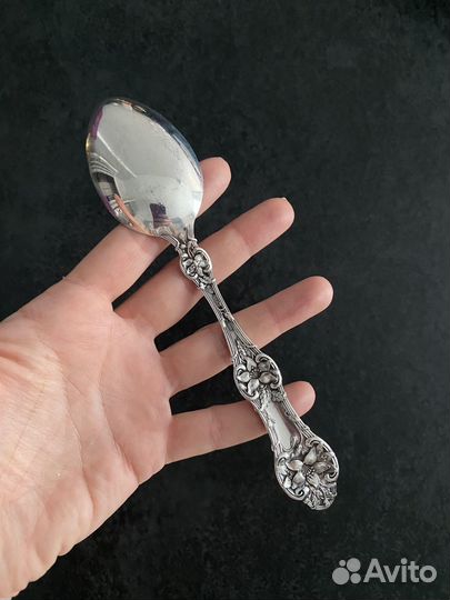 Винтажная серебряная столовая ложка, США