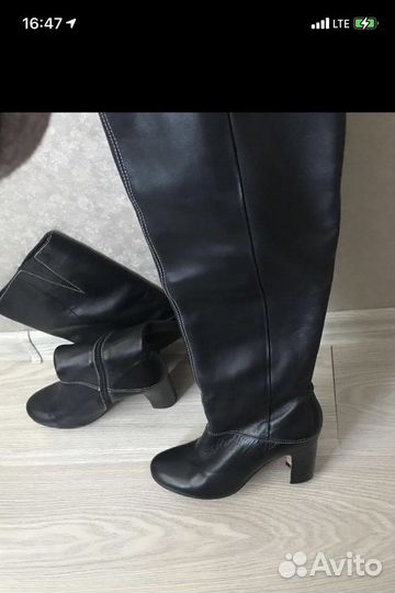 Ботфорты кожаные женские новые