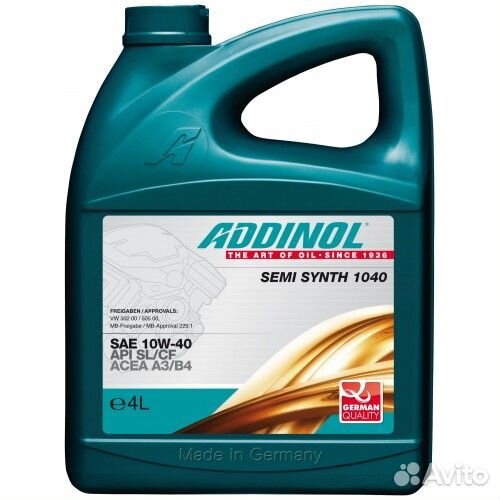 10w-40 addinol Semi Synth 4л