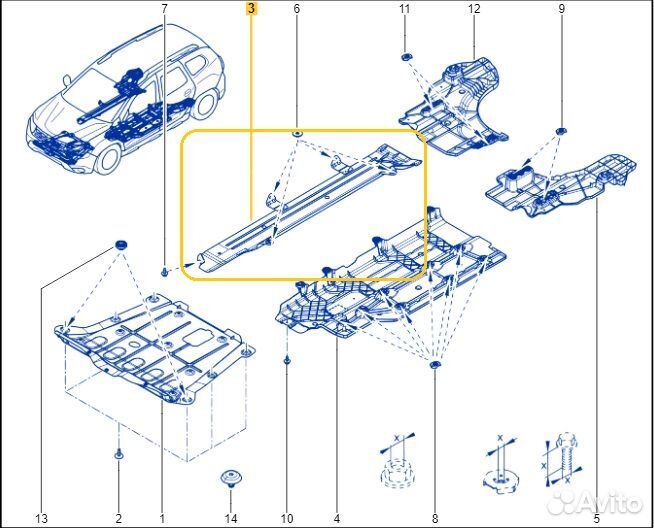 Защита днища Renault Duster F4R 2021