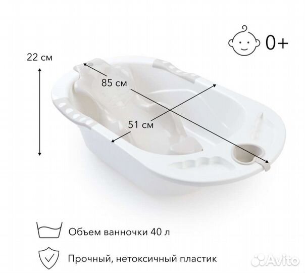 Ванночка для купания happy baby