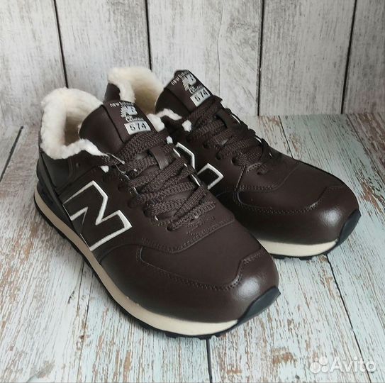 Кроссовки мужские зимние кожаные NEW balance 574