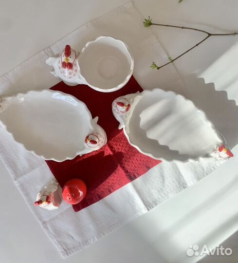 Набор столовой посуды Курочки новый