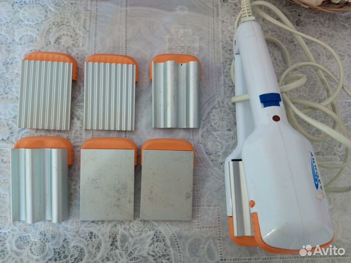 Щипцы для волос с 3мя насадками