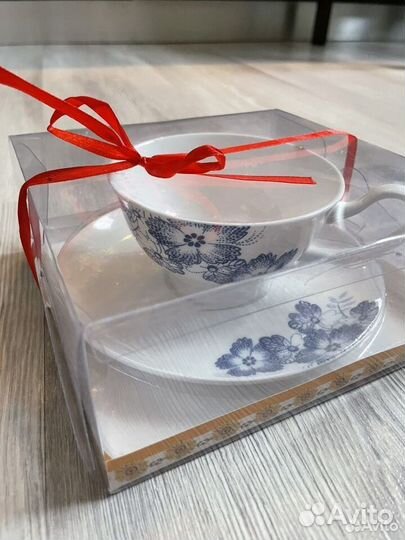 Чашка с блюдцем Василек