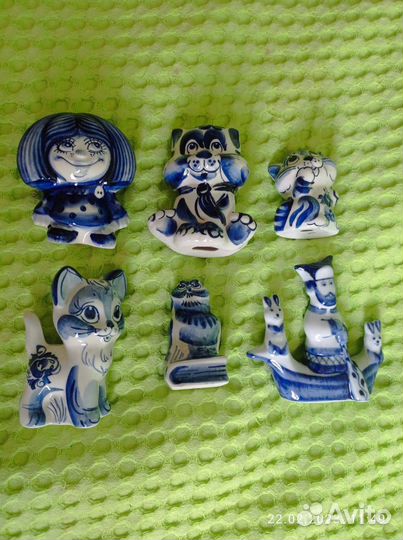 Статуэтки гжель 10 см ручная работа