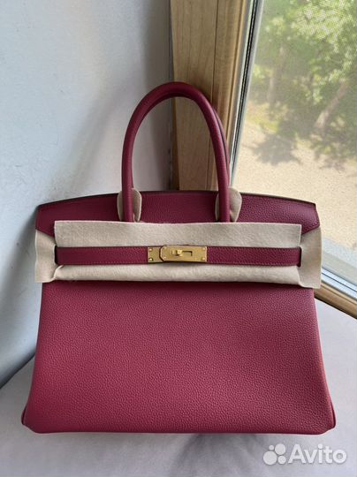 Сумка hermes birkin 30 rouge togo
